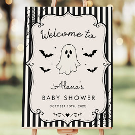 Zwarte Gingham Geest Halloween