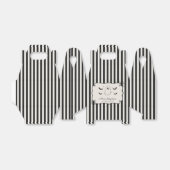 Zwarte Gingham Geest Halloween Bedankdoosjes (Uitgevouwen)