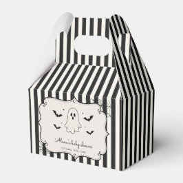 Zwarte Gingham Geest Halloween Bedankdoosjes