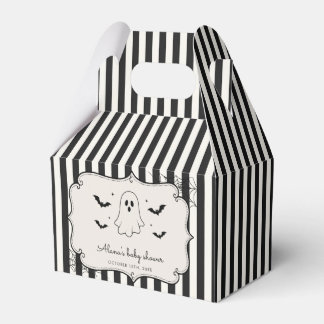 Zwarte Gingham Geest Halloween Bedankdoosjes
