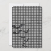 Zwarte Gingham Lieve Geest Tweeling Baby Shower Kaart (Achterkant)