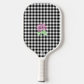zwarte gingham pickleball paddle (Achterkant)
