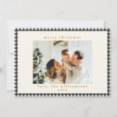 zwarte Gingham Pset - aangepast kerstfeest Feestdagenkaart (Voorkant)