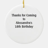 Zwarte Gingham Zonnebloem Hulpstuk voor op het fee Keramisch Ornament (Achterkant)