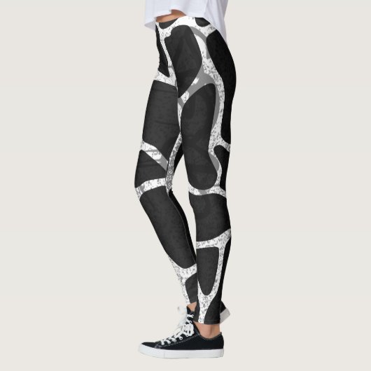 Zwarte girafdruk leggings (Links)