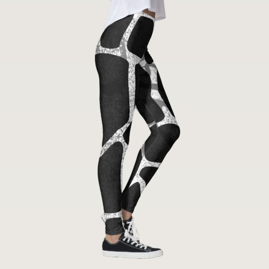 Zwarte girafdruk leggings (Rechts)