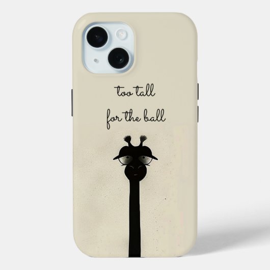 Zwarte Giraffe Case-Mate iPhone Case (Achterkant)