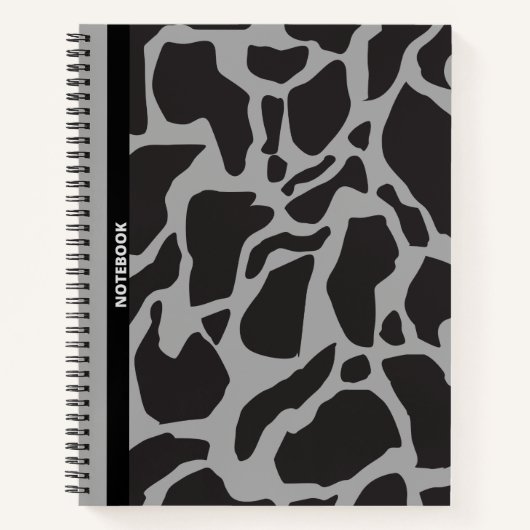 ZWARTE GIRAFFE PRINT NOTITIEBOEK (Voorkant)