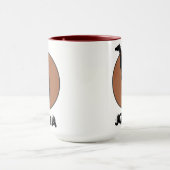 Zwarte Giraffe Tekening in Lijst Cirkel Gepersonal Mok (Midden)