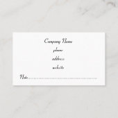 Zwarte Giraffe Visitekaartje (Achterkant)