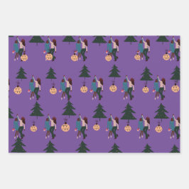 Zwarte-Girl Wrapping Paper Flat Sheet Set van 3