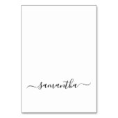 Zwarte Girly Handtekening Individuele Naam Plaats Kaart (Voorkant)