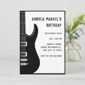 Zwarte gitaar kaart (Staand voorkant)