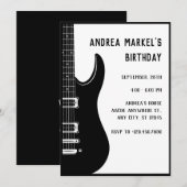 Zwarte gitaar kaart (Voorkant / Achterkant)