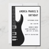 Zwarte gitaar  kaart (Voorkant)