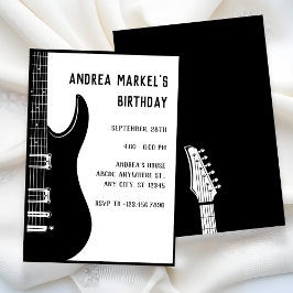 Zwarte gitaar kaart