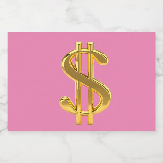 Zwarte gitaar op roze label voedselcontainer etiket (Enkel label)