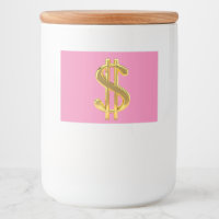 Zwarte gitaar op roze label