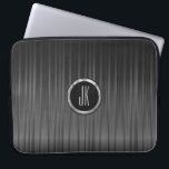 Zwarte gladde koolstofvezel textuur laptop sleeve<br><div class="desc">Een elegante zwarte metselvormig glans ziet er uit naar de textuur van de koolstofvezel.</div>