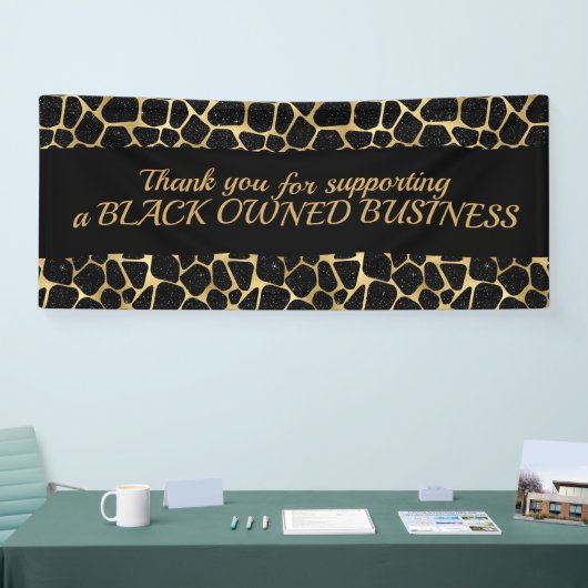Zwarte Glam-Bedankt voor ondersteuning voor zwart  Spandoek (Beurs)