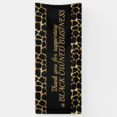 Zwarte Glam-Bedankt voor ondersteuning voor zwart Spandoek (Verticaal)