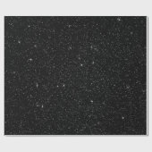 Zwarte Glam Glitter Stars Sparkly Minimal Wedding Cadeaupapier (Vlak)