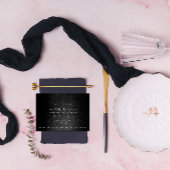 Zwarte Glam Herfst Vip Bruiloft Ontvangst Kaart