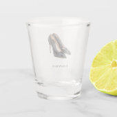 Zwarte Glam Hoge Hakken Shot Glas (Achterkant)