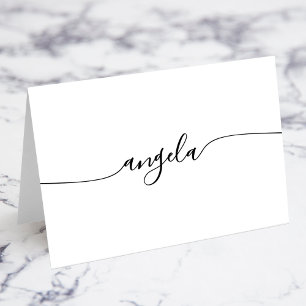 Zwarte Glam Signature Losse Naam Plaatskaartjes Kaart