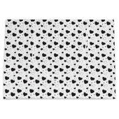 Zwarte glanzende harten schattig romantisch patroo groot cadeauzakje (Voorkant)