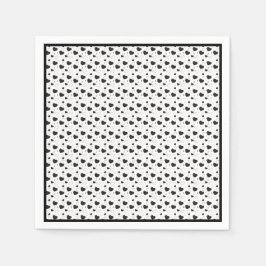 Zwarte glanzende harten schattig romantisch patroo servet