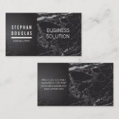Zwarte glanzende metalen | Zwarte marmeren kleurbl Visitekaartje (Voorkant / Achterkant)