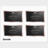 Zwarte Glanzende Product Label Roze Gouden Frame M (Vel)