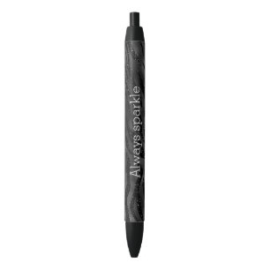 Zwarte glanzende zebraprint strepen inkt pen