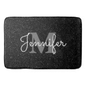 Zwarte Glitter Badmat (Voorkant)