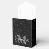 Zwarte glitter bedankdoosjes (Geopend)