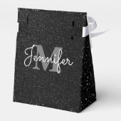 Zwarte glitter bedankdoosjes (Achterkant)