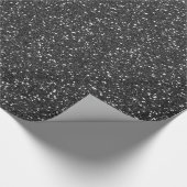 Zwarte glitter cadeaupapier (Hoek)