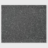 Zwarte glitter cadeaupapier (Vlak)