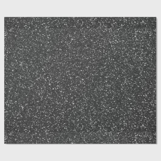 Zwarte glitter cadeaupapier (Vlak)