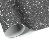Zwarte glitter cadeaupapier (Rol Hoek)