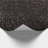 Zwarte glitter cadeaupapier (Hoek)