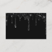 zwarte glitter dank u het pakket script invoegen visitekaartje (Achterkant)