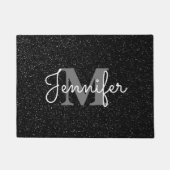 Zwarte glitter deurmat (Voorkant)
