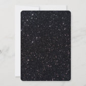 Zwarte Glitter Diamanten Harten Responsekaart Kaart (Achterkant)