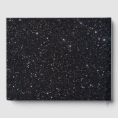 Zwarte Glitter Diamond Heart Guestbook Gastenboek (Achterkant)