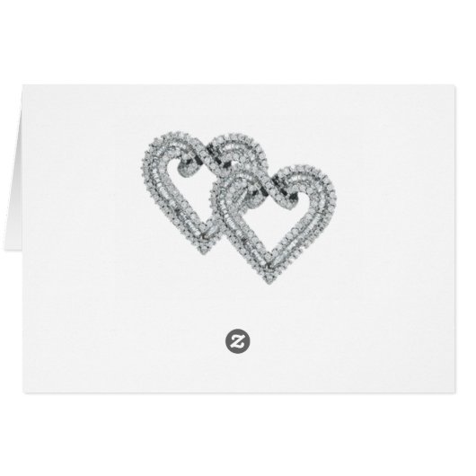 Zwarte Glitter Diamond Hearts Table Place Card (Achterkant Horizontaal)