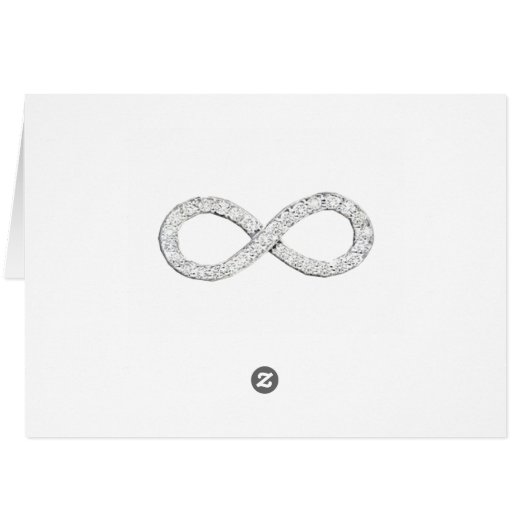 Zwarte Glitter Diamond Infinity Table Place Card (Achterkant Horizontaal)