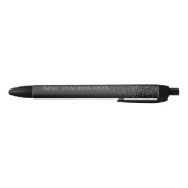 Zwarte Glitter Drift Gepersonaliseerde Monogram Na Inkt Pen (Bodem)