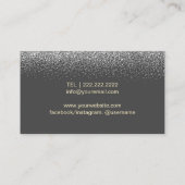 Zwarte Glitter Eyelash Extensions Moderne Lash Sal Visitekaartje (Achterkant)